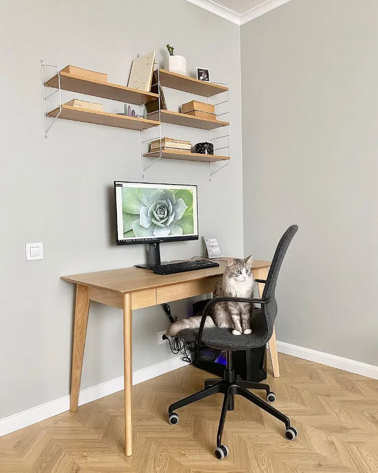 Серые стены Tikkurila 1923 в скандинавском интерьере