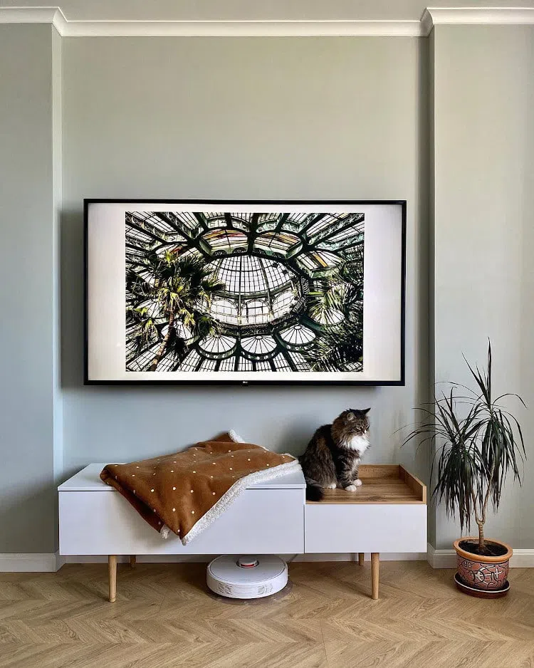 Светлые серые стены Tikkurila Deco Grey 1923 в скандинавском интерьере