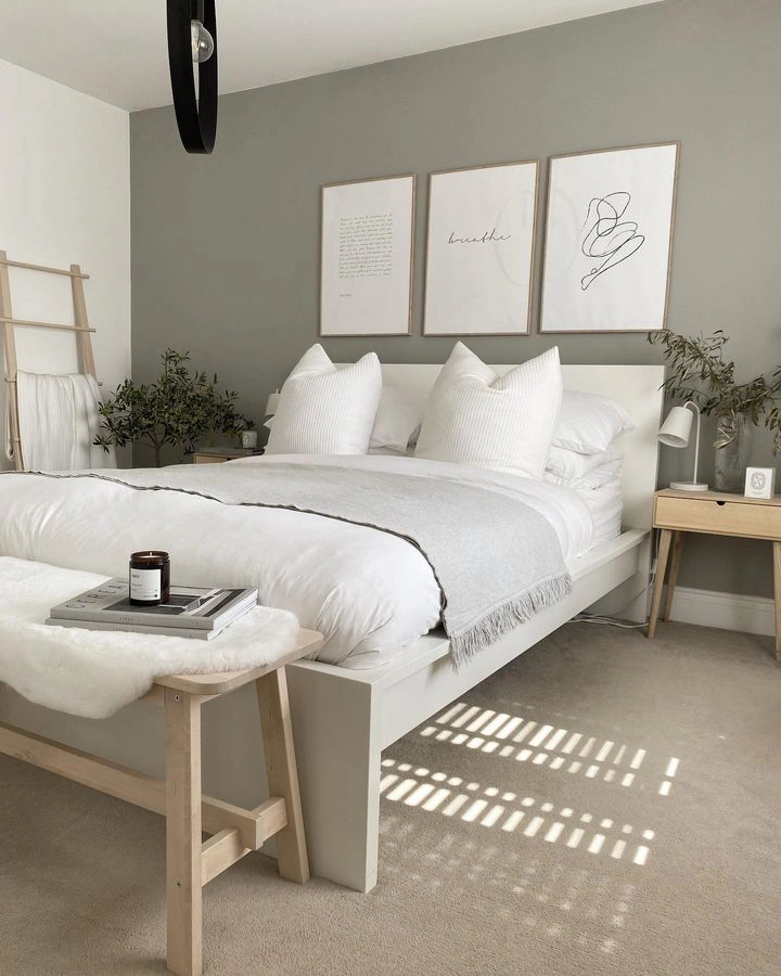 Farrow and Ball 88 Lamp Room Gray в интерьере фото