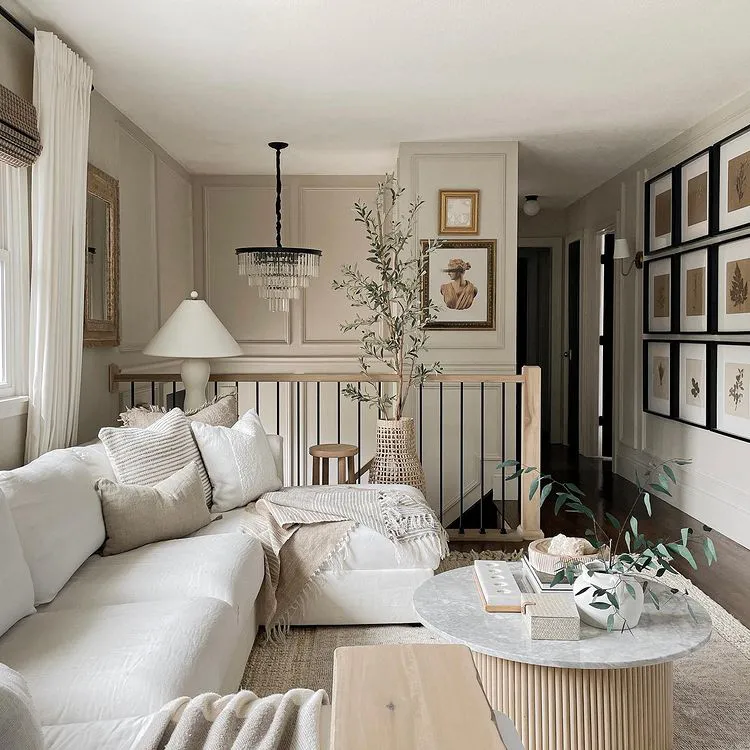 Sherwin Williams SW 7036 Accessible Beige в интерьере фото