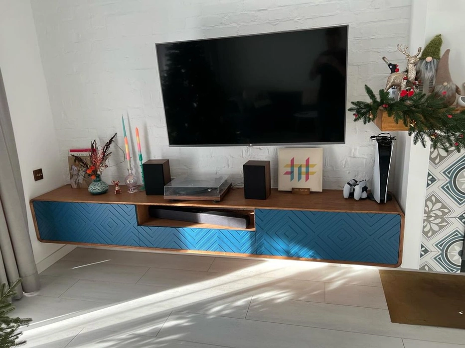 RAL Classic 5009 синяя тумба