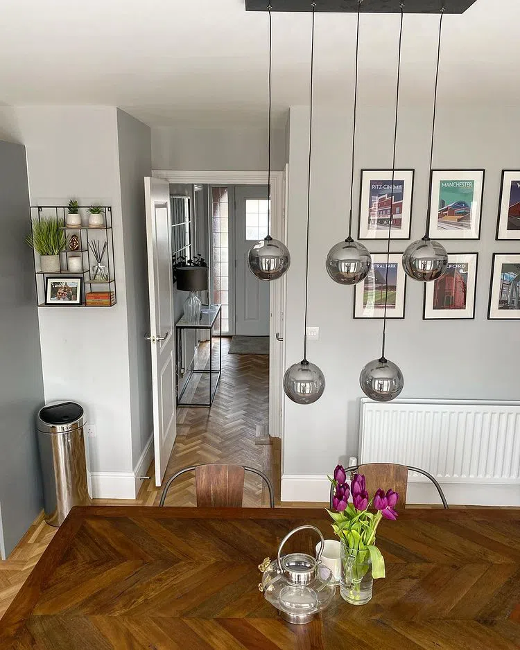 Серые стены в интерьере Dulux Beachcomb Grey