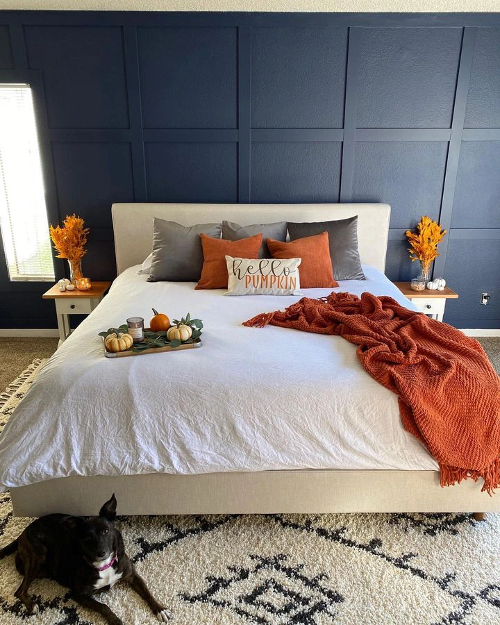 Sherwin Williams SW 6244 Naval в интерьере фото