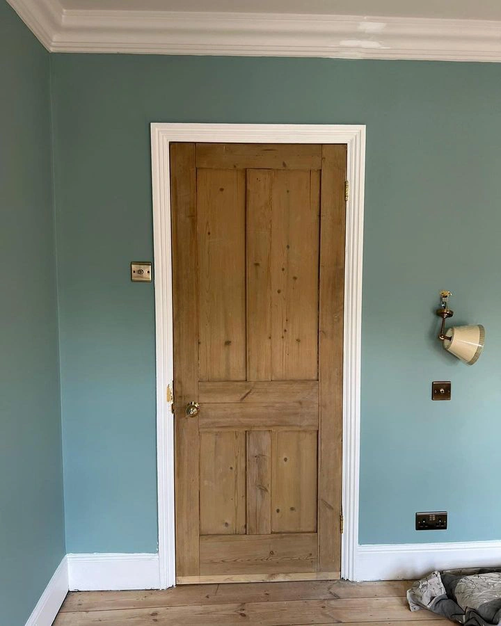 Farrow and Ball 82 Dix Blue в интерьере фото