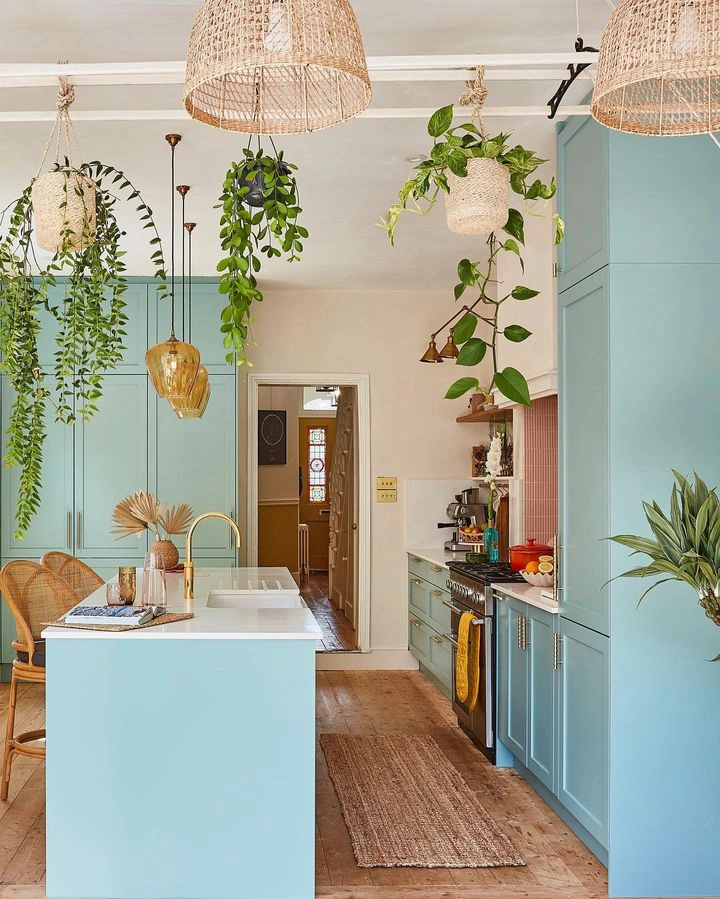 Farrow and Ball 82 Dix Blue в интерьере фото