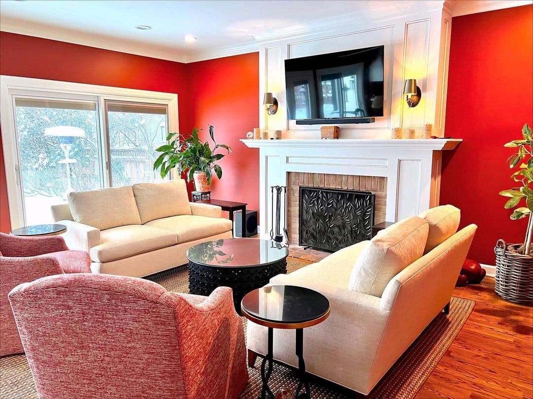 benjamin-moore AF-290 Caliente в интерьере фото