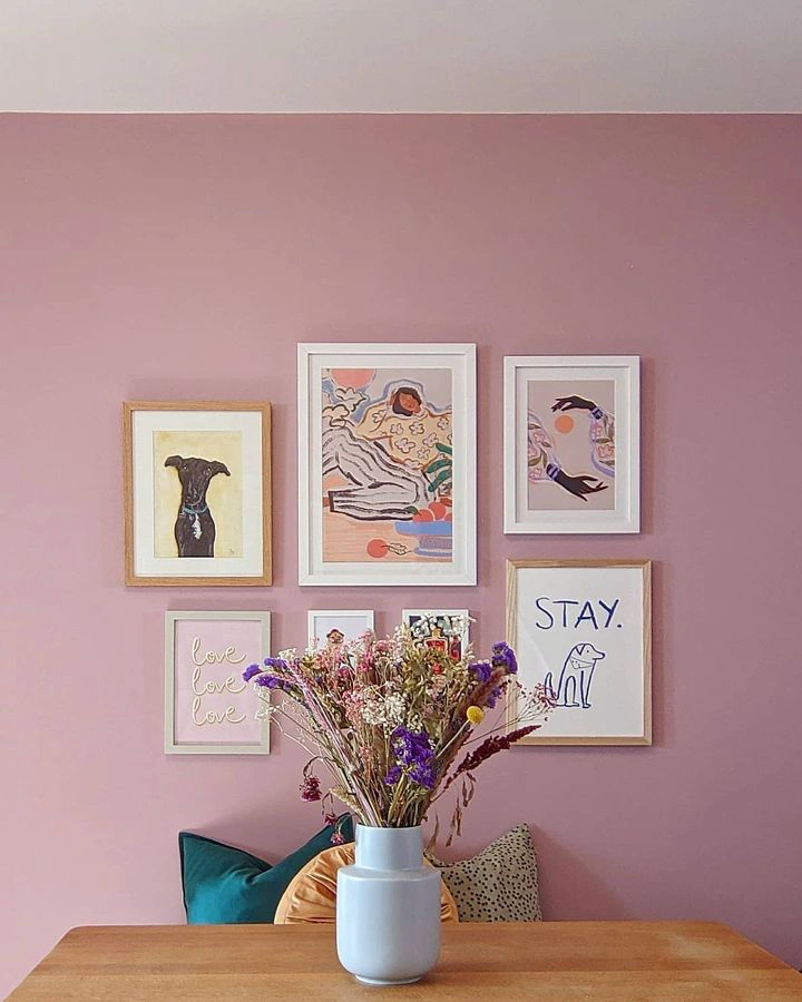 Farrow and Ball 246 Cinder Rose в интерьере фото