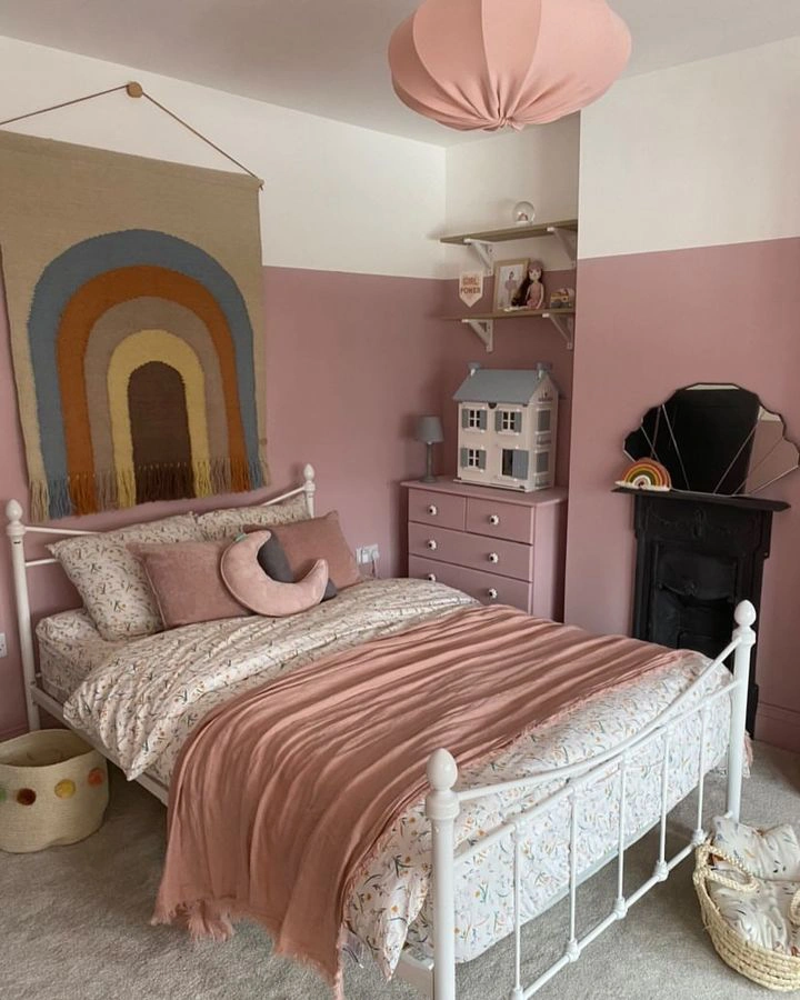 Farrow and Ball 246 Cinder Rose в интерьере фото