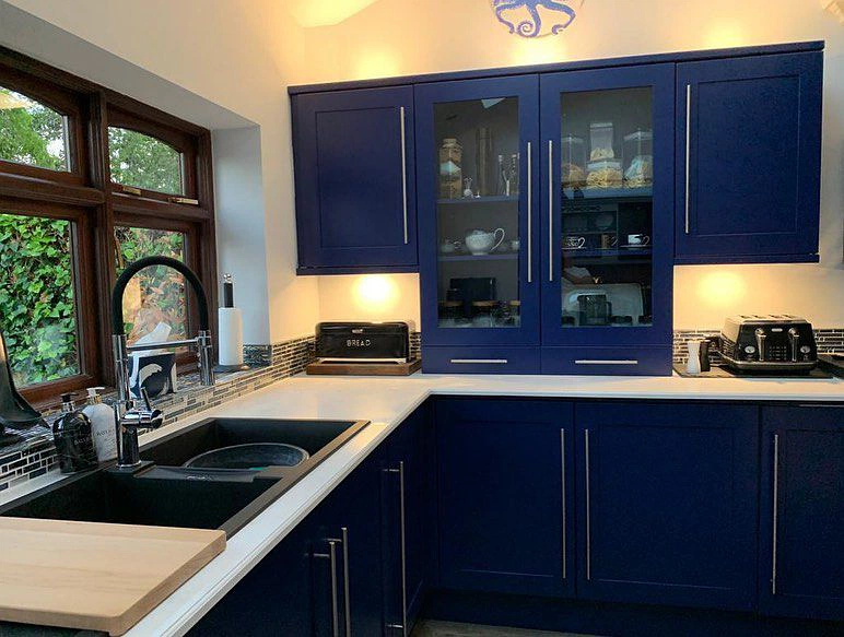 RAL 5013 синие фасады