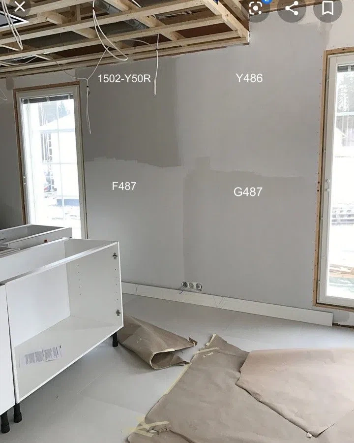 Сравнение цветов Y486 c G487 и F487