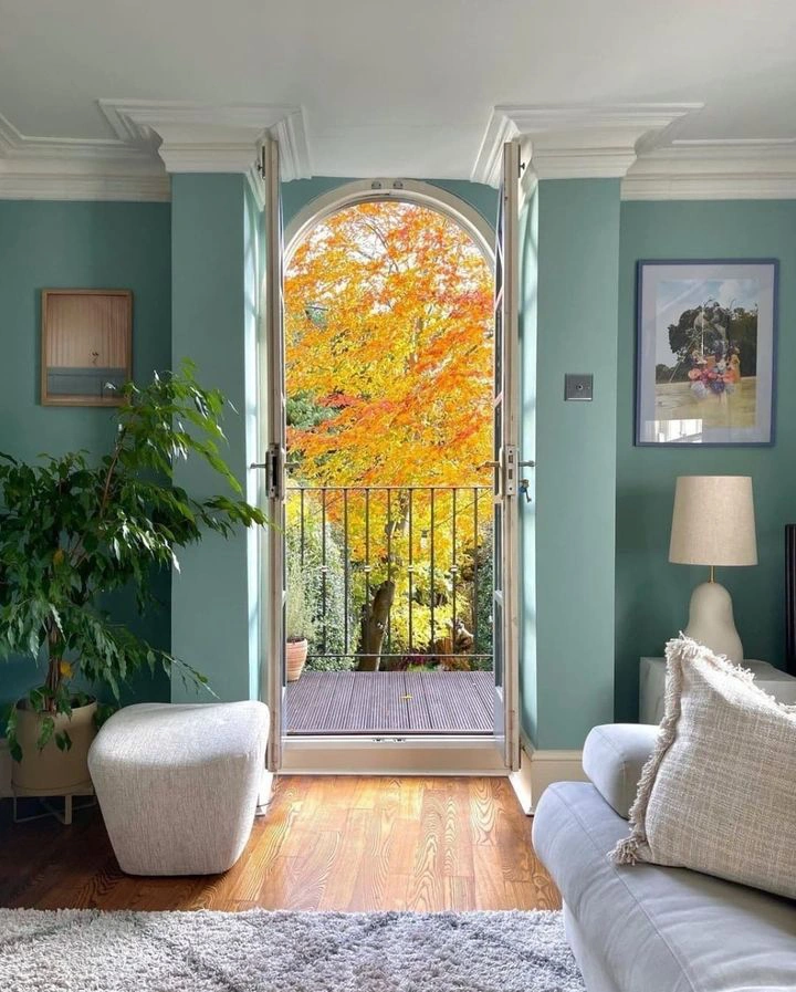 Farrow and Ball 82 Dix Blue в интерьере фото