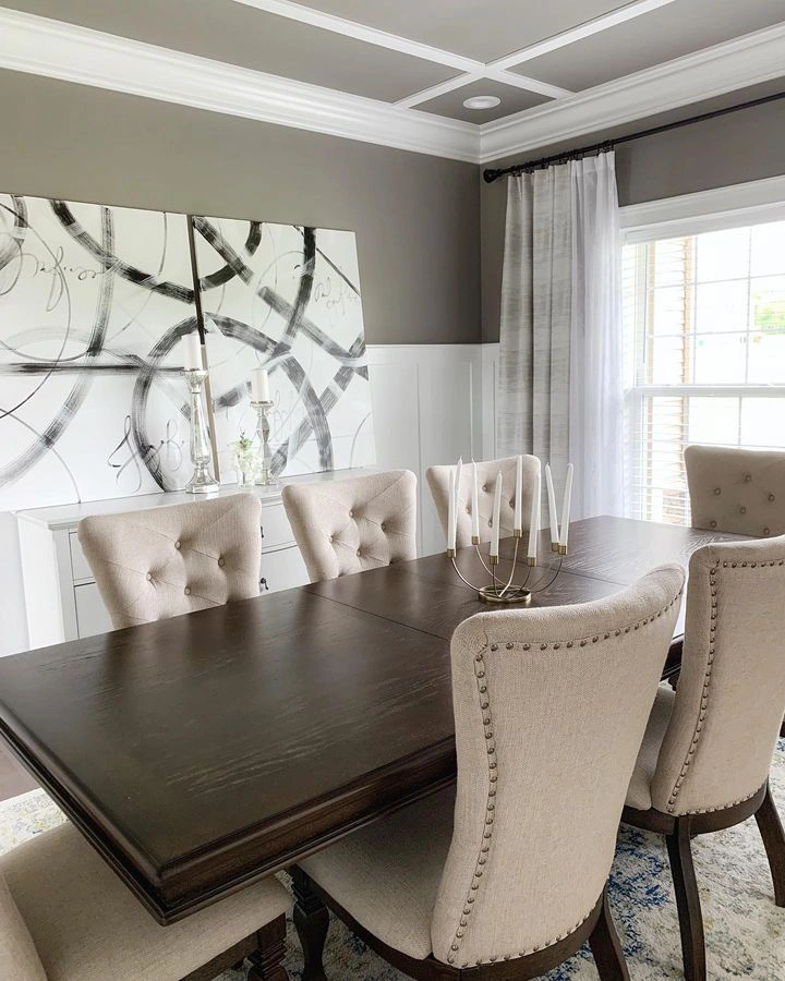 Sherwin Williams SW 7018 Dovetail в интерьере фото