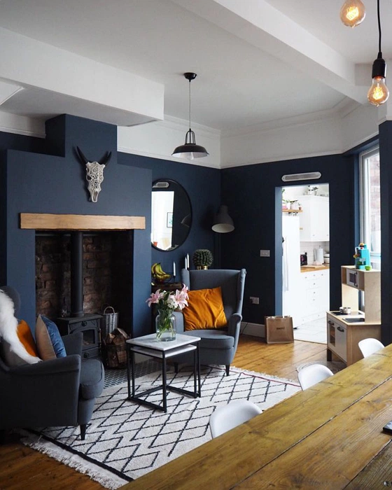 Dulux Signature Blue 30BB 10/112 фото в интерьере