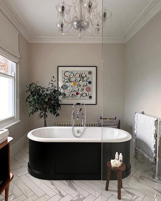 Бежевый цвет Dulux в ванной