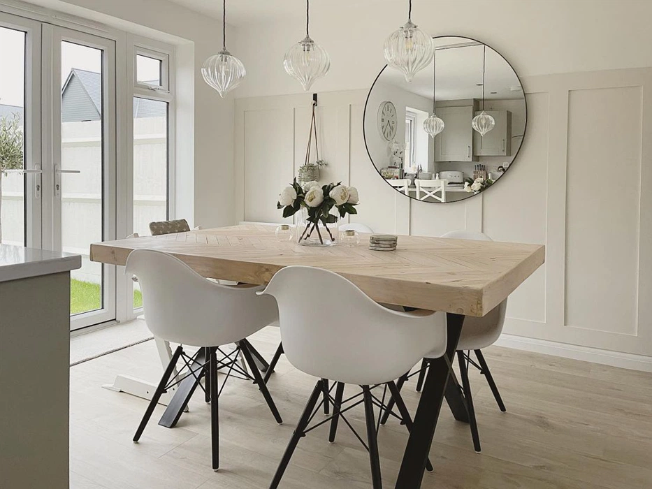 Бежевый цвет в интерьере столовой зоны Summer Linen