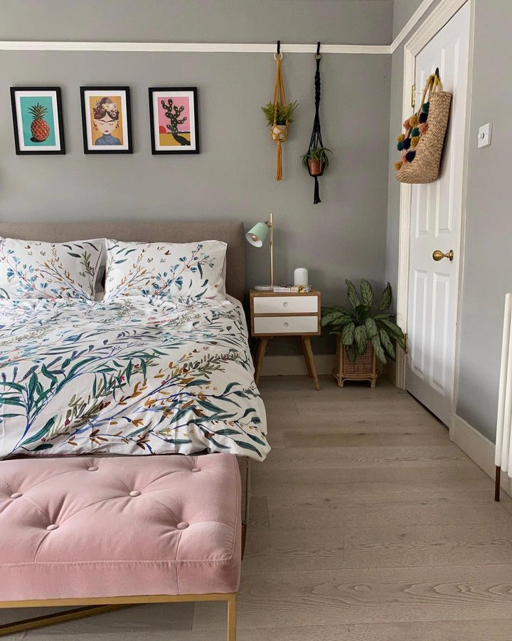 Farrow and Ball 88 Lamp Room Gray в интерьере фото