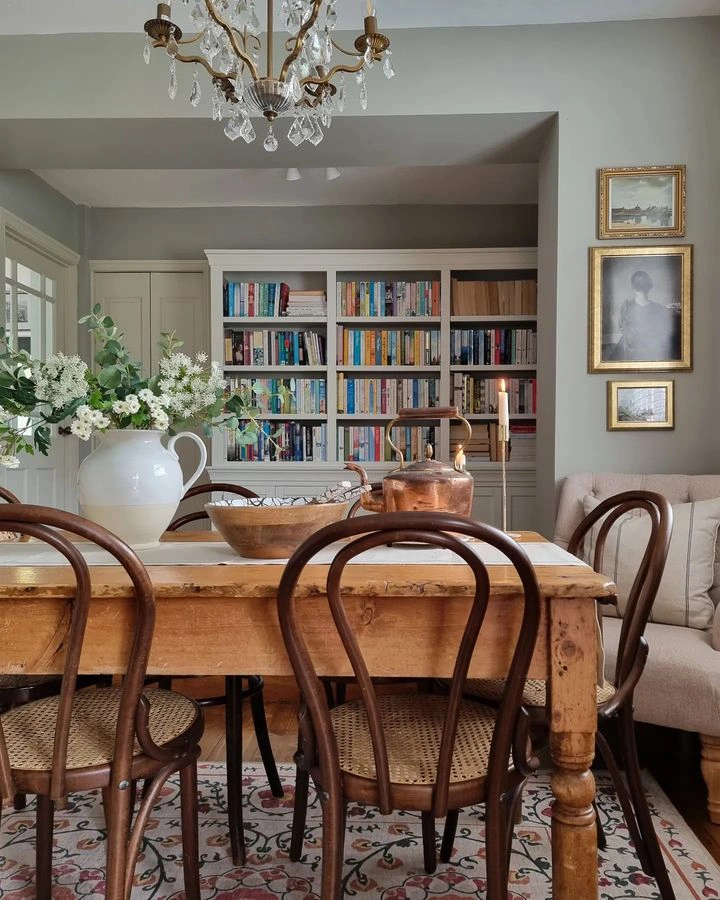 Farrow and Ball 88 Lamp Room Gray в интерьере фото