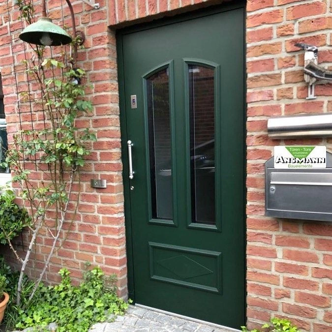 RAL 6009 на входной двери