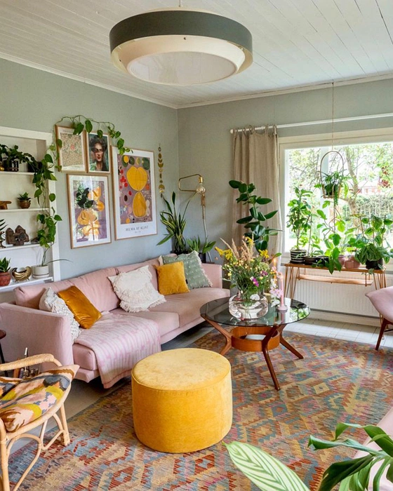 Tikkurila Горгонзола G444 в гостиной