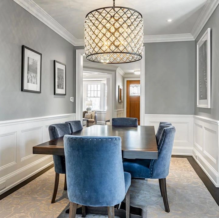 Sherwin Williams SW 7066 Gray Matters в интерьере фото