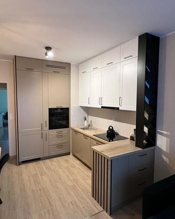 RAL 1019 бежевые и белый фасады