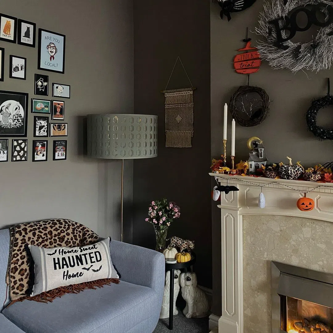 Mole's Breath Farrow and Ball фото в эклектичном интерьере