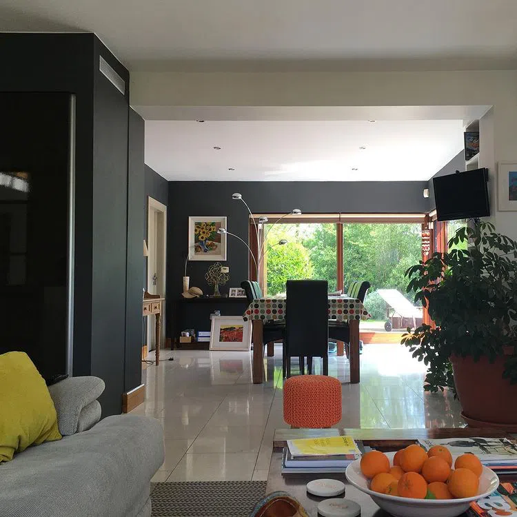 Интерьер с черными стенами Dulux Night Jewels 2