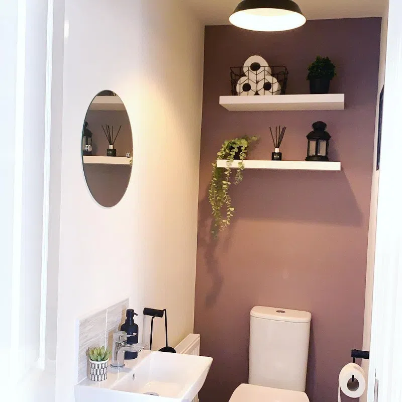 Акцентная стена в туалете