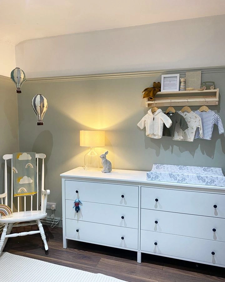 Farrow and Ball 266 Mizzle в интерьере фото