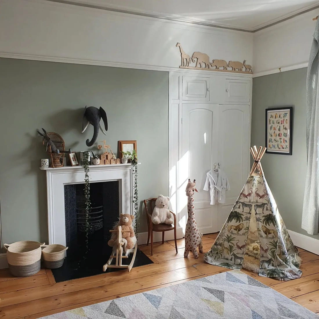 Farrow and Ball 266 Mizzle в интерьере фото