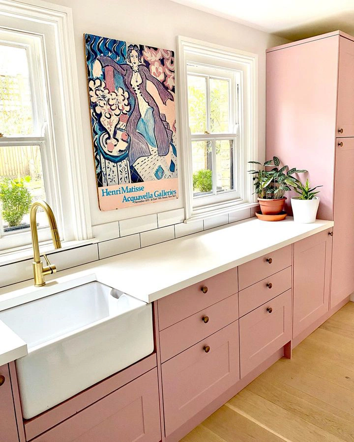 Farrow and Ball 246 Cinder Rose в интерьере фото