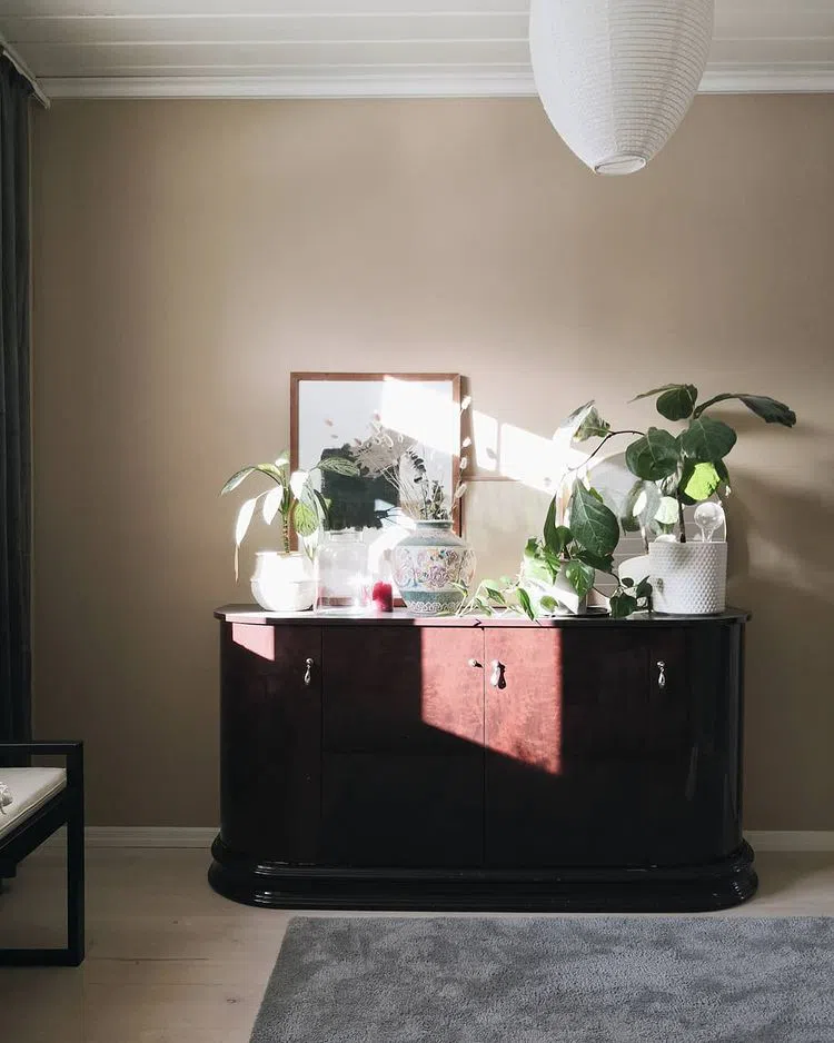 Классический интерьер с цветом V466 Лама