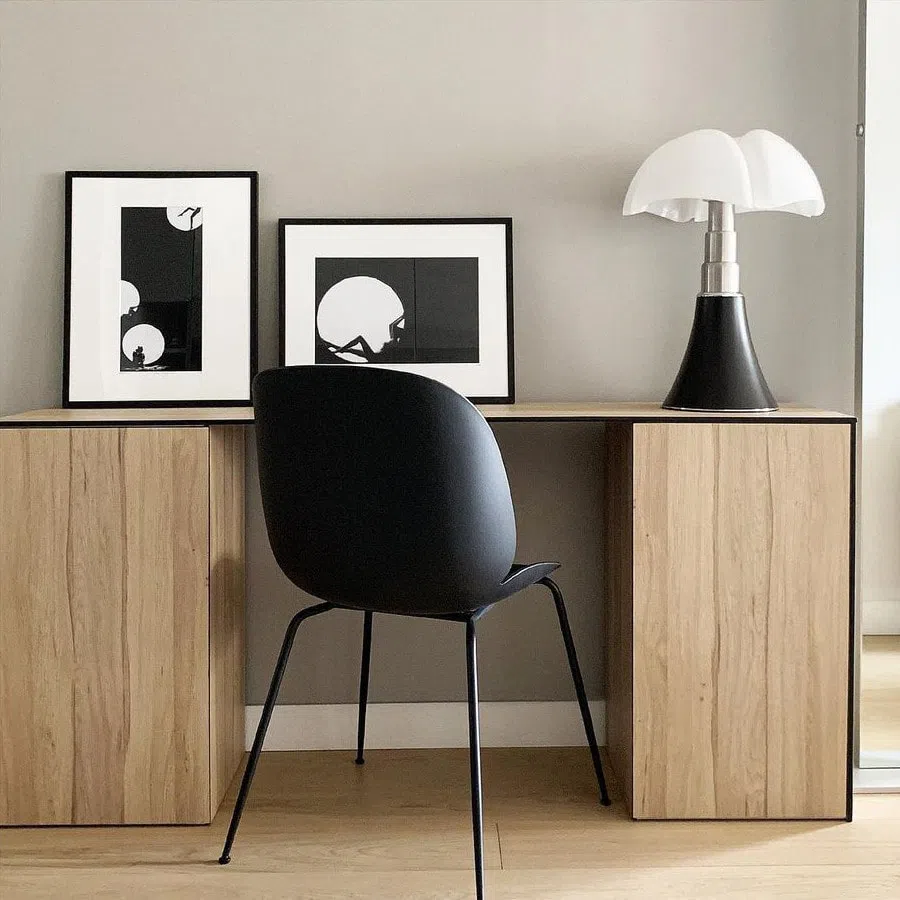 Рабочий кабинет со стенами Little Greene French Grey Dark