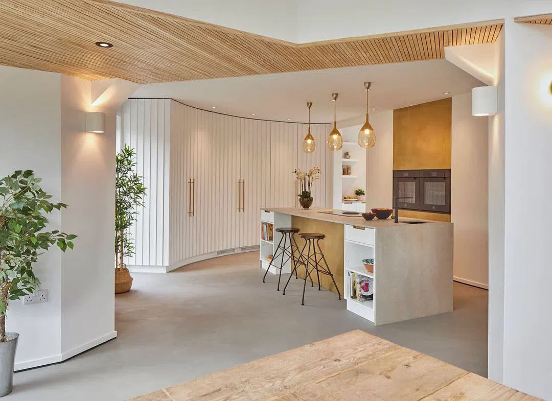 Современный дизайн с рейками и белыми стенами Loft White