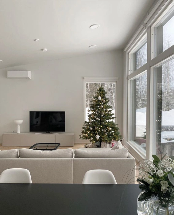 Светлая краска Tikkurila G497 в гостиной