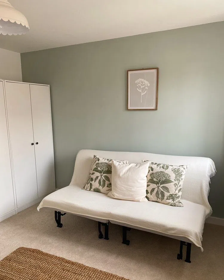 Светлая акцентная стена в интерьере Tranquil Dawn