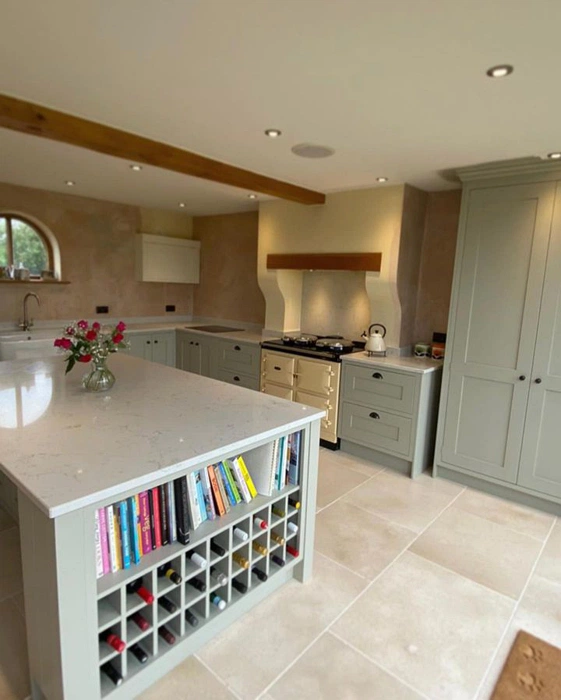 RAL 7032 серые фасады кухни