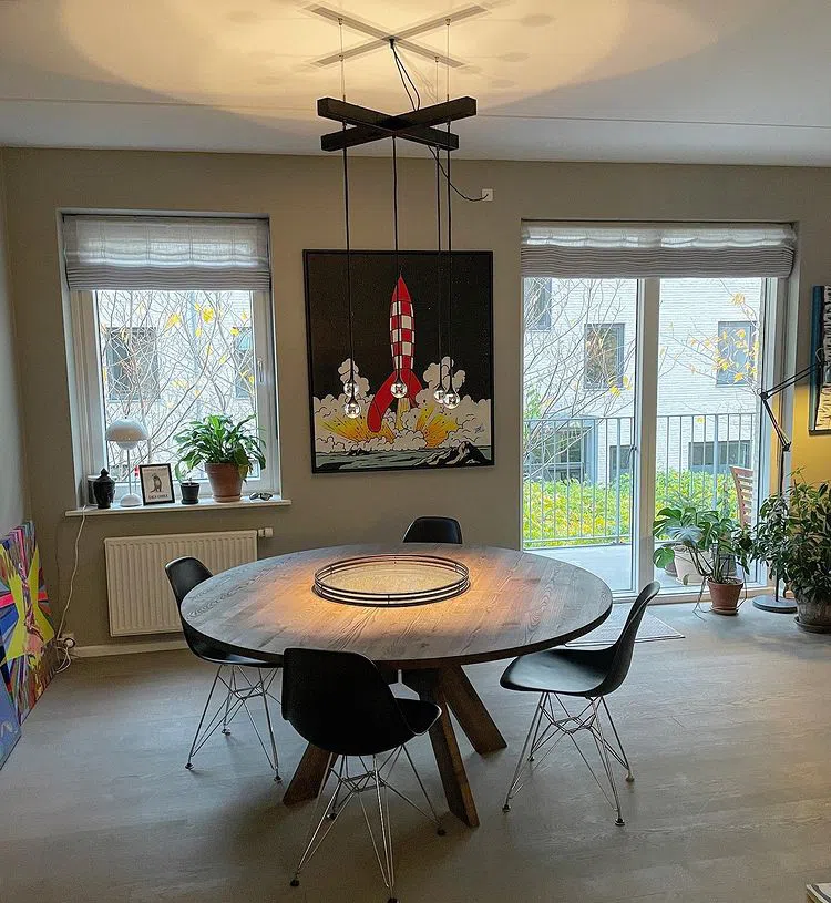 Эклектичный интерьер с грейдж цветом RAL 7044