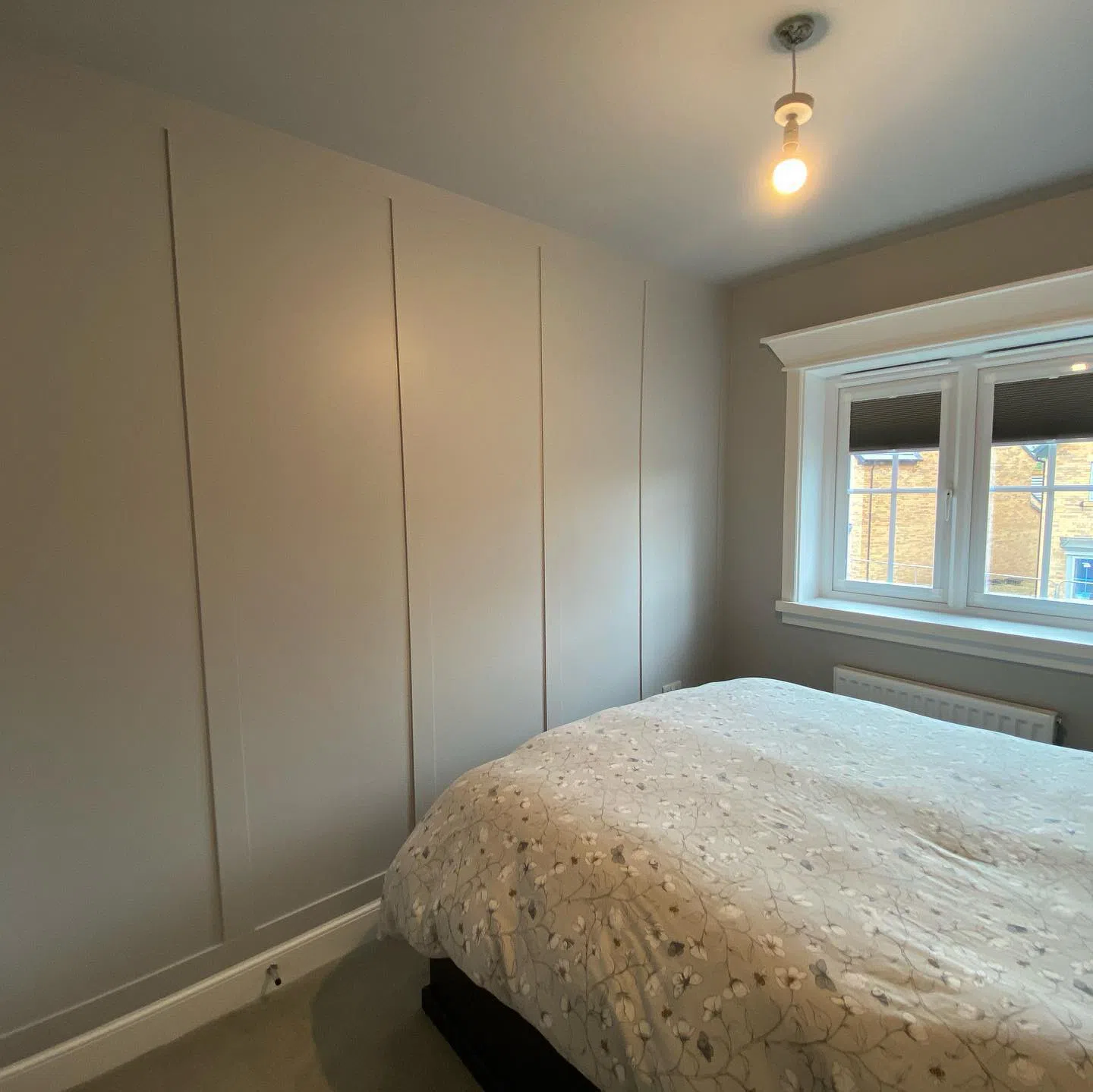 RAL7047  в интерьере спальни