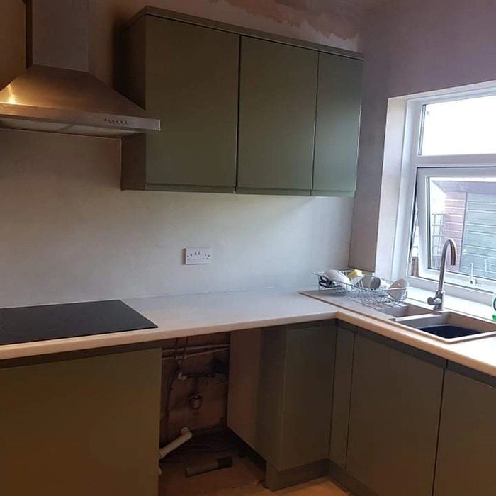 RAL 6013 фасады кухни