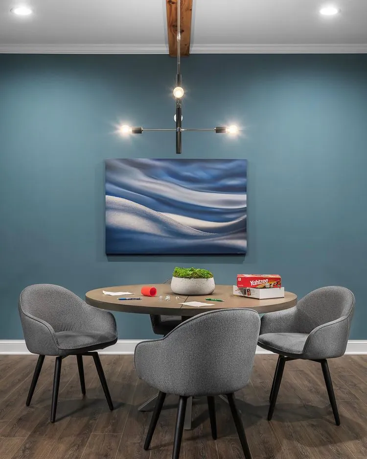 Sherwin Williams SW 6228 Refuge в интерьере фото