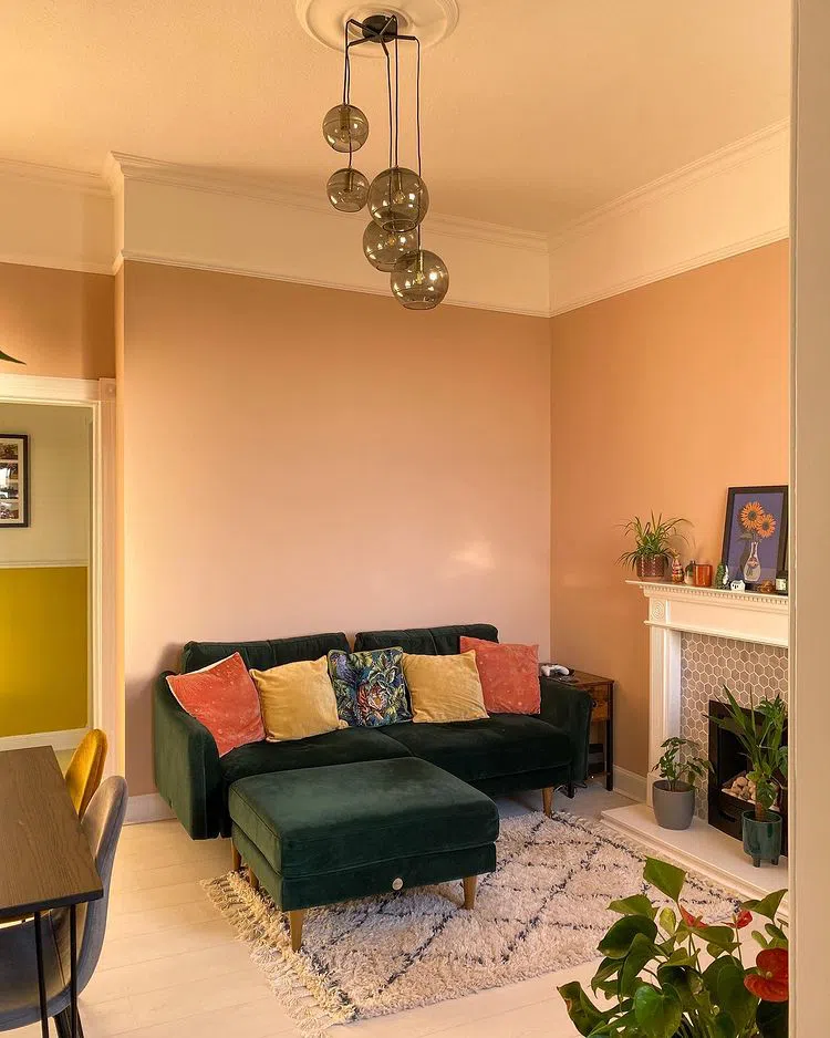 Фото сканди интерьера с краской Setting Plaster Farrow and Ball