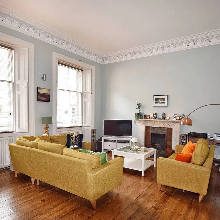 Гостиная в богемском стиле с цветом Salix