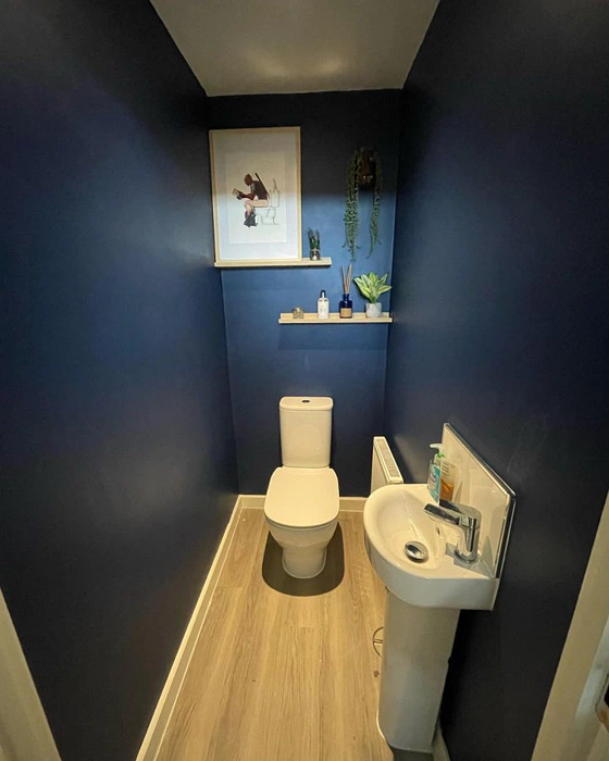 Dulux Sapphire Salute темно-синий санузел