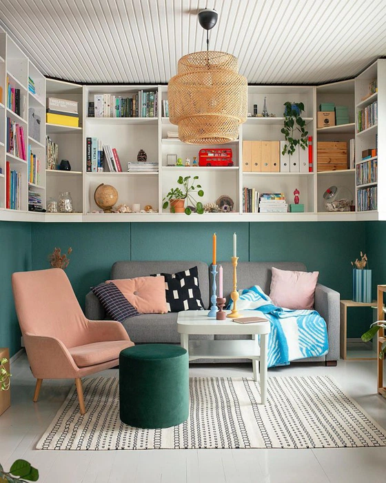 Tikkurila Шёлковый путь S440 в гостиной