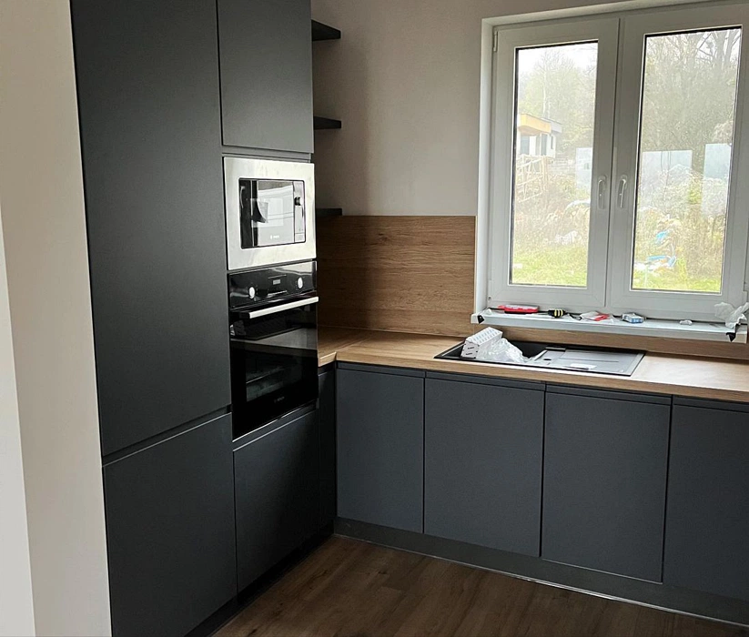 RAL 7015 серая кухня