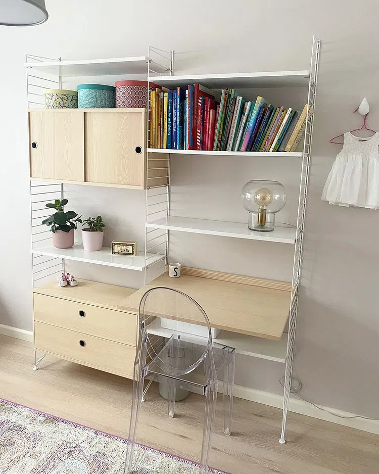 Скандинавский нордический интерьер с пудровыми стенами G481 Tikkurila