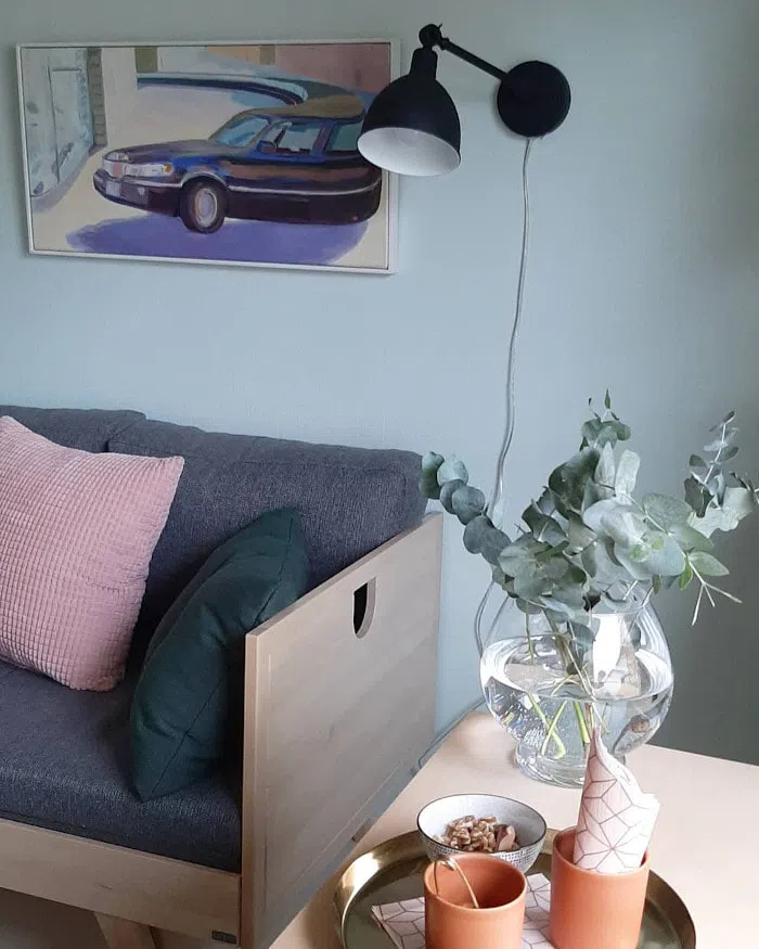 Скандинавский интерьер с светло-зелеными стенами X442 Tikkurila