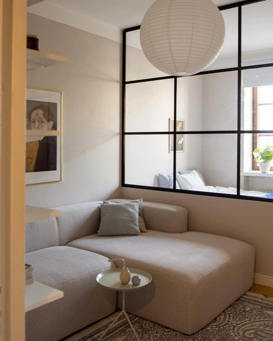 Tikkurila Кашемир X485 гостиная с перегородкой