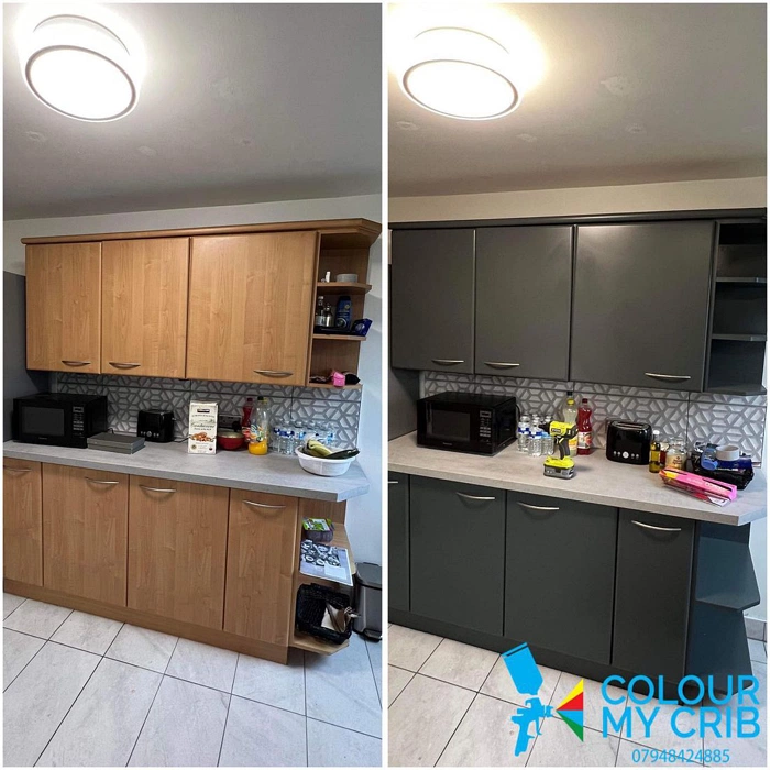 Черные кухонные фасады RAL 7043